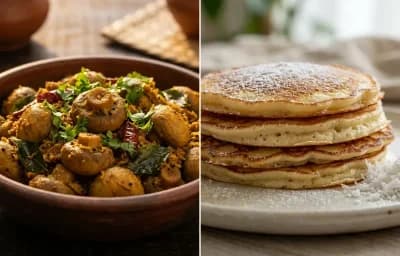 Mushroom Sukhem with Goan Pole
