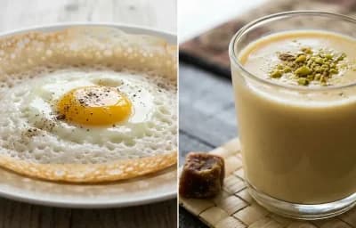 Muttai Appam with Thengai Paal