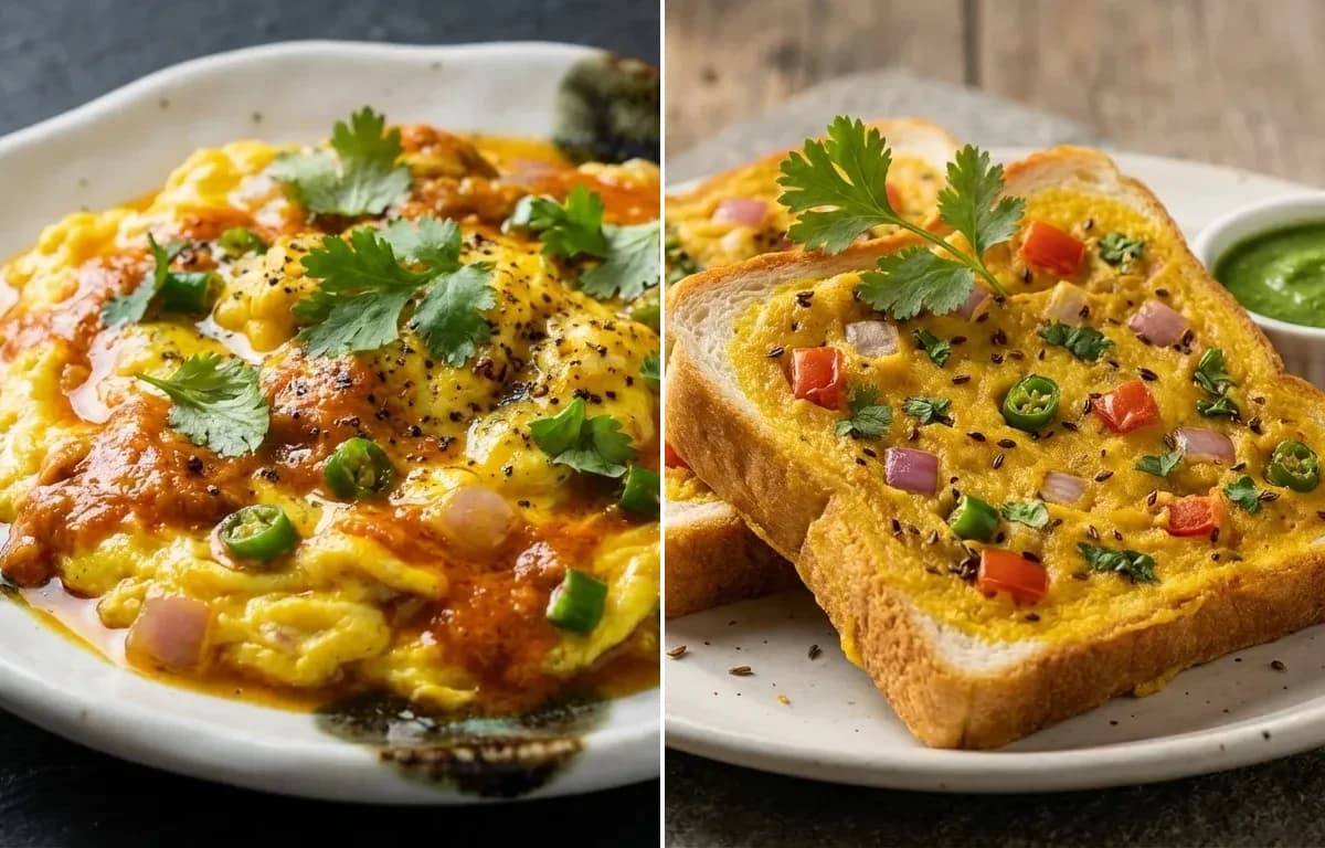 Muttai Kalakki with Bread Toast
