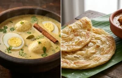Muttai Korma with Veechu Parotta