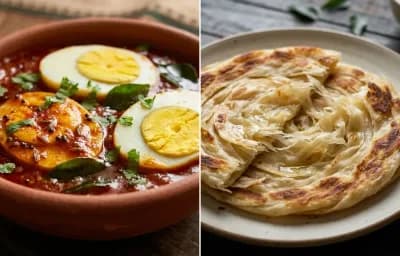 Muttai Masala with Parotta