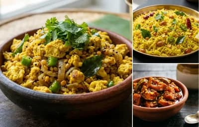 Muttai Poriyal with Lemon Rice and Mango Pickle