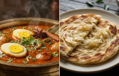 Muttai Salna with Parotta