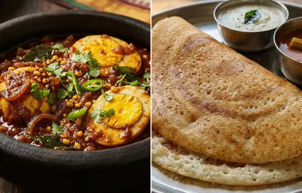 Muttai Thokku with Kal Dosa