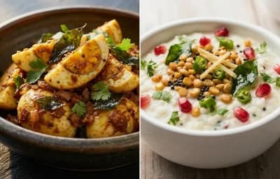Muttai Varuval with Curd Rice