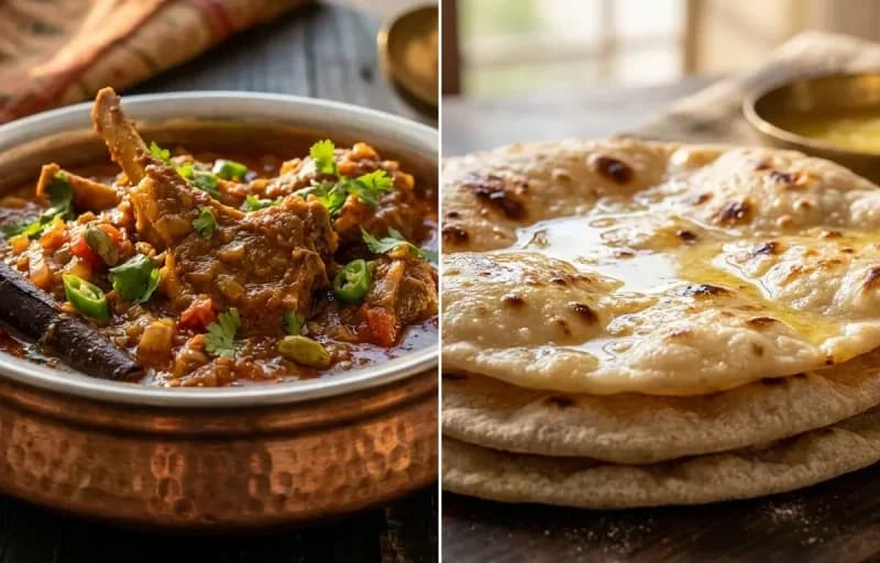 Mutton Chops Masala with Chapati