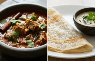Mutton Gassi with Neer Dosa