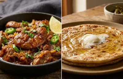 Mutton Gurda Fry with Paratha