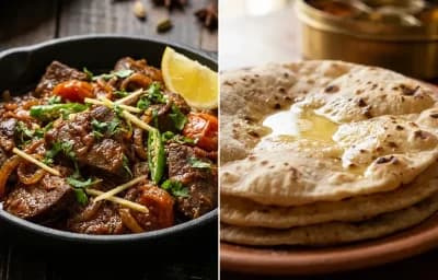 Mutton Kaleji Fry with Roti