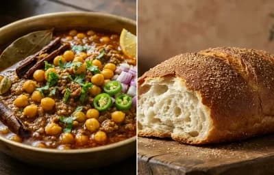 Mutton Keema Ghughni with Pauruti