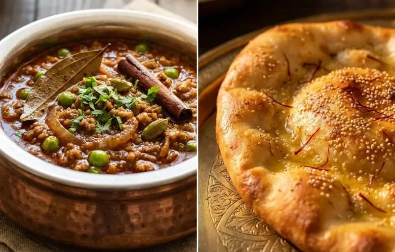 Mutton Keema Masala with Taftan