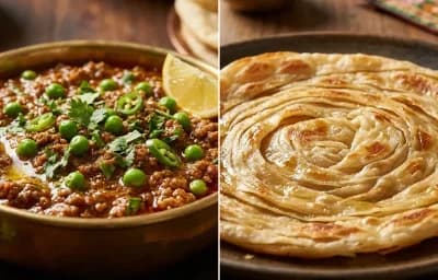 Mutton Kheema with Laccha Paratha