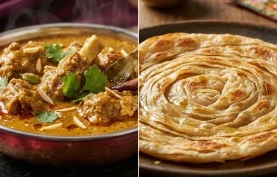 Mutton Korma with Laccha Paratha