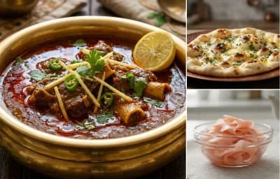 Mutton Nihari with Butter Naan and Pickled Ginger