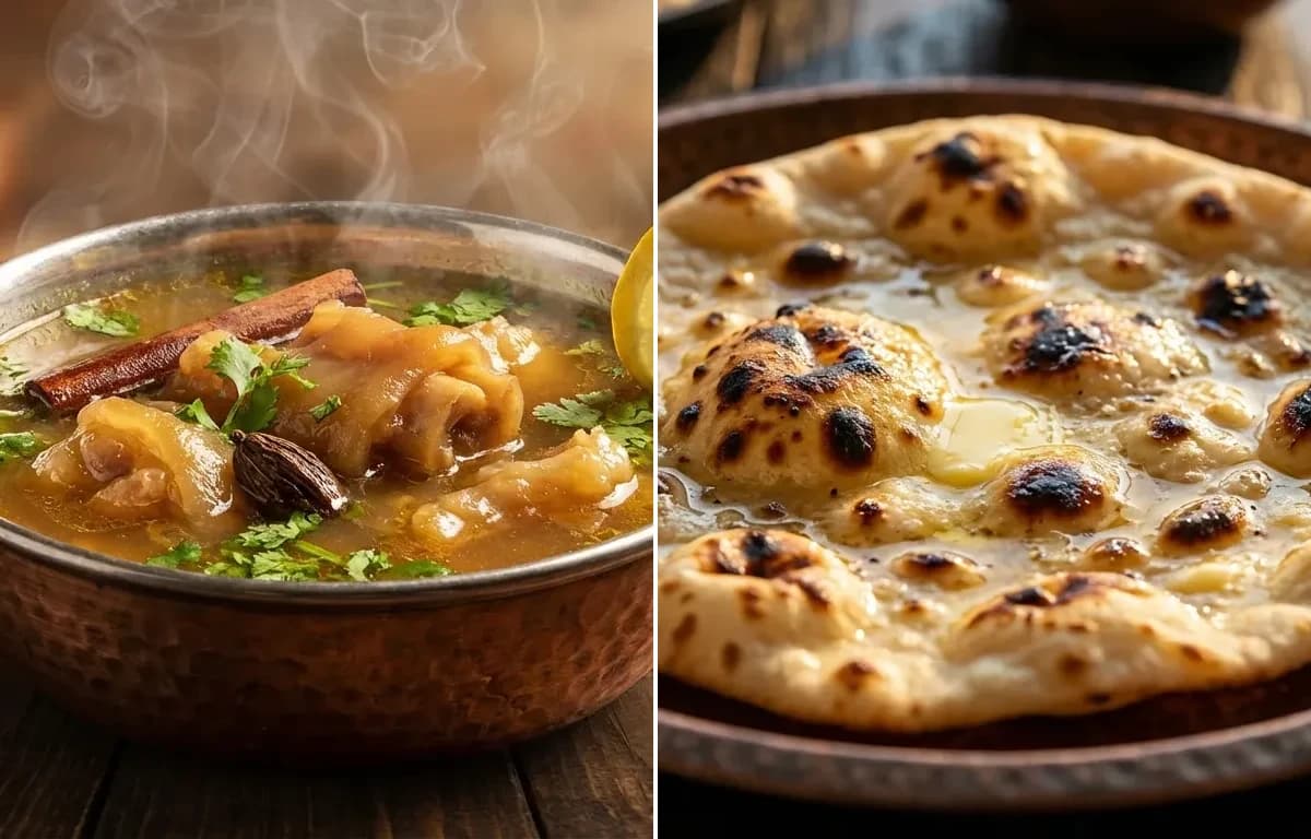 Mutton Paya Soup with Tandoori Roti