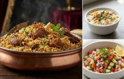 Mutton Pulao with Boondi Raita