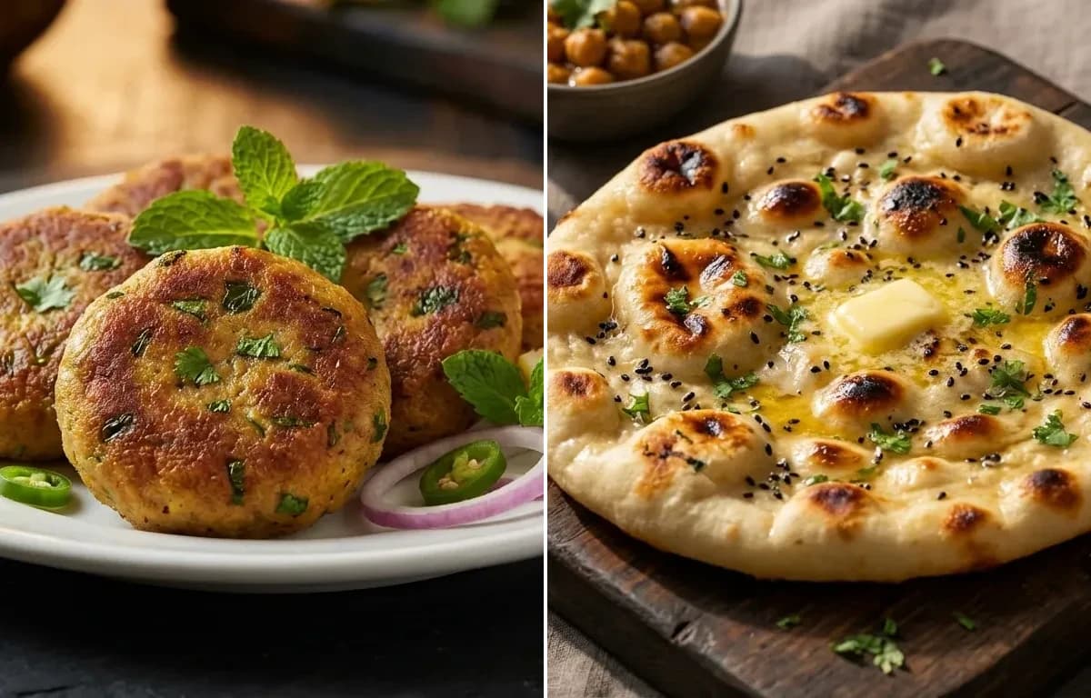 Mutton Shami Kebab with Kulcha