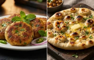 Mutton Shami Kebab with Kulcha