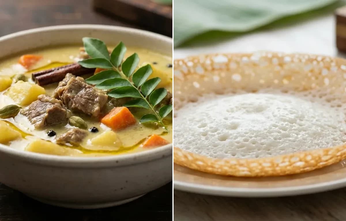 Mutton Stew with Kerala Appam