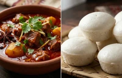 Mutton Vindaloo with Goan Sannas