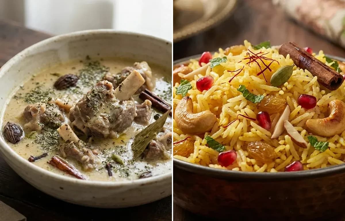 Mutton Yakhni with Kashmiri Pulao
