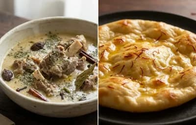 Mutton Yakhni with Saffron Sheermal
