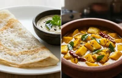 Neer Dosa with Ambe Upkari