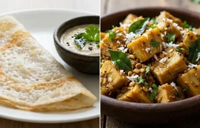 Neer Dosa with Guajje Sukka