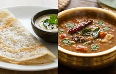 Neer Dosa with Hurali Saaru