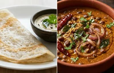 Neer Dosa with Kadale Ghasi