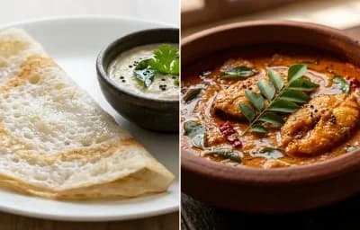 Neer Dosa with Meen Gassi
