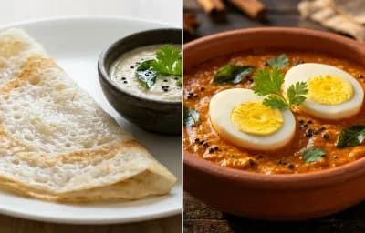 Neer Dosa with Muttai Ghasi