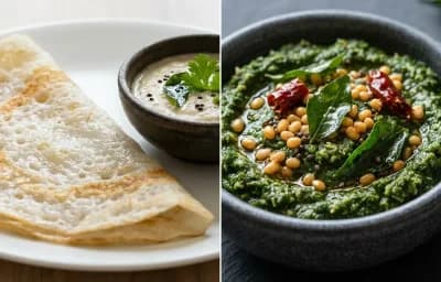 Neer Dosa with Thimare Chutney