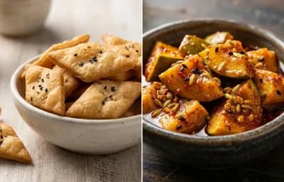 Nimki with Aam ka Achar