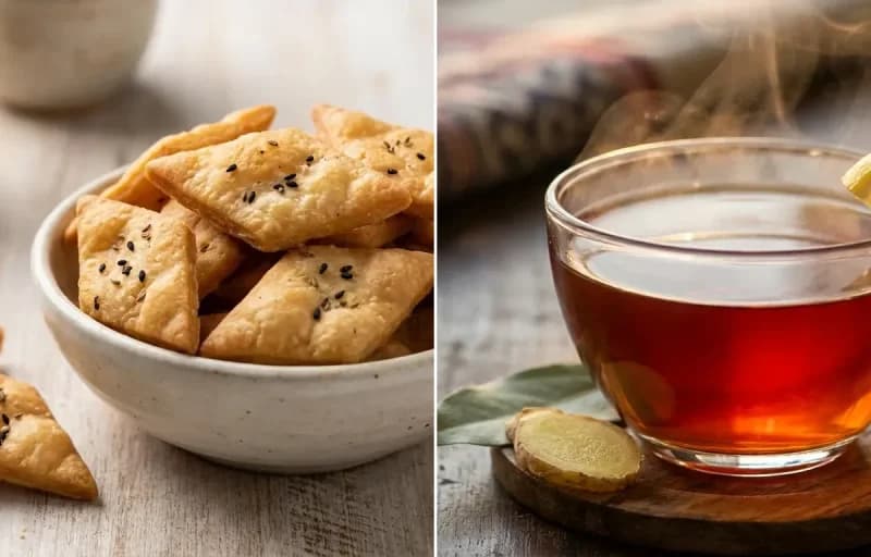 Nimki with Assamese Red Tea