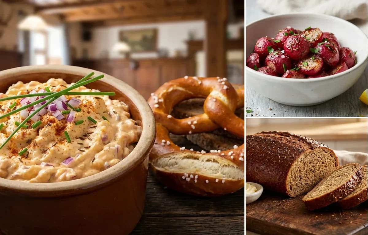 Obatzda, Roasted Radishes and Rye Bread