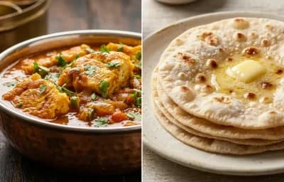 Omelette Curry with Ruti