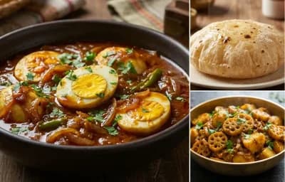 Onion mein Beeda with Phulka and Bhee Aloo Sabzi