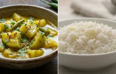 Ou Tenga with Steamed Basmati Rice