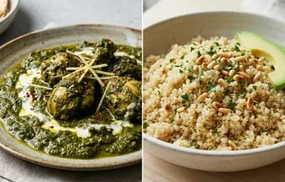 Palak Chicken with Steamed Quinoa