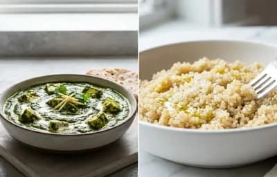 Palak Paneer with Cooked Quinoa