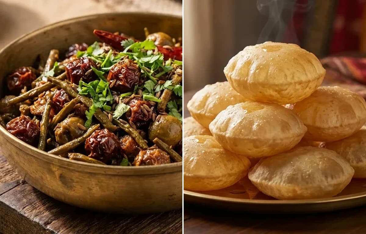 Panchkuta Sabzi with Poori