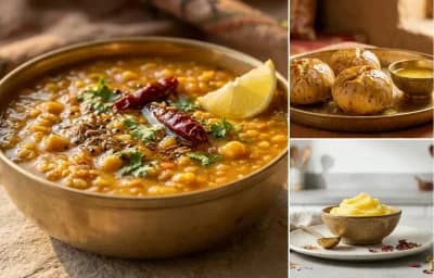 Panchmel Dal, Baati and Ghee