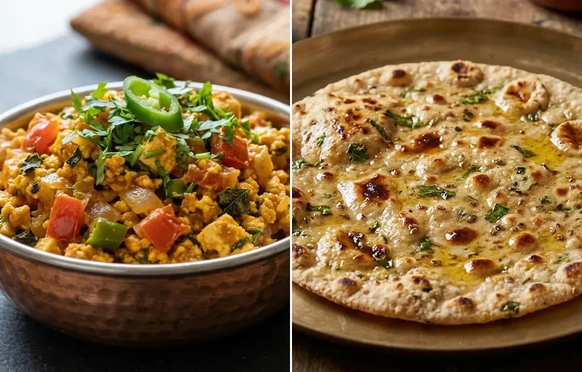 Paneer Bhurji with Multigrain Roti