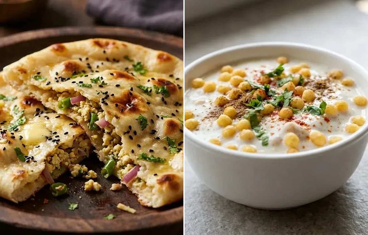 Paneer Kulcha with Boondi Raita