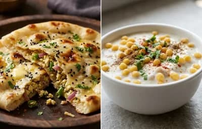 Paneer Kulcha with Boondi Raita