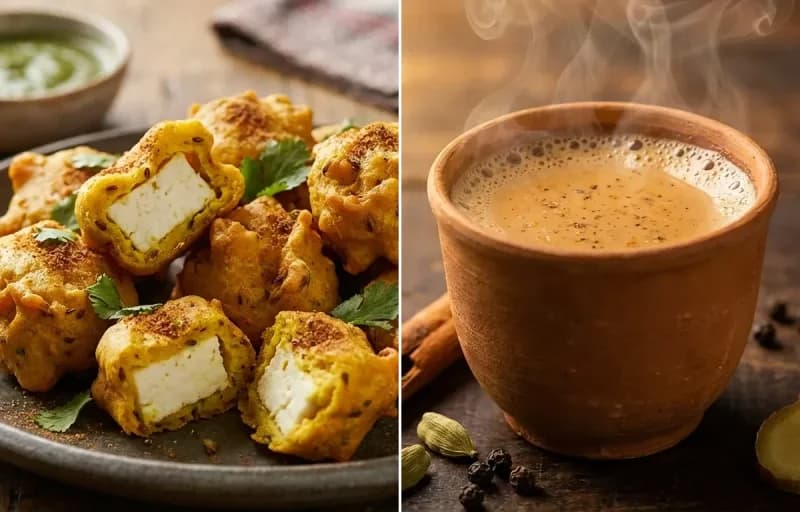 Paneer Pakora with Masala Chai