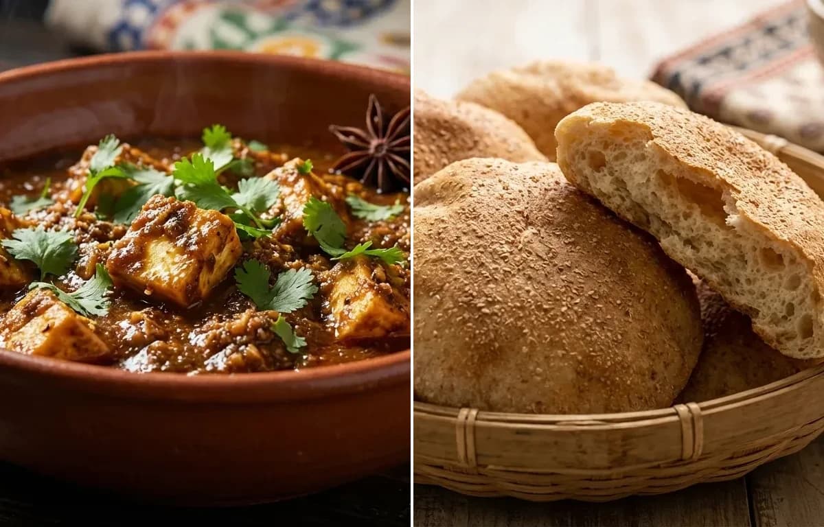 Paneer Xacuti with Goan Poee Bread