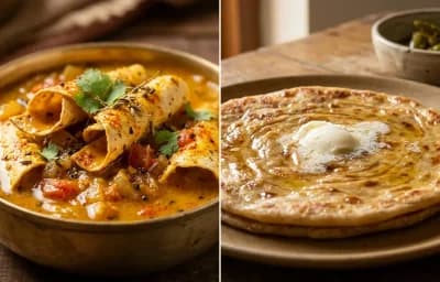 Papad ki Sabzi with Paratha