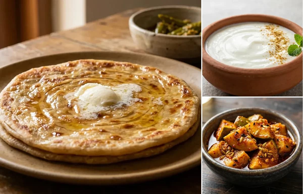Paratha, Dahi and Aam ka Achar